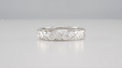 Art Deco Lisbon Antique Diamond Filigree Wedding Band in Platinum - Size 6