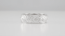Art Deco Milton Antique Wide Diamond Wedding Band in Platinum - Size 5