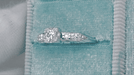 Art Deco 1/4 Carat Diamond Pansy Flowers Fishtail Engagement Ring in 14 Karat White Gold