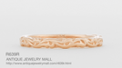 Art Deco Scrolls Wedding Band in 14 Karat Rose ( Pink ) Gold