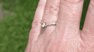 Art Deco Scrolls Diamond Engagement Ring in 14 Karat White Gold