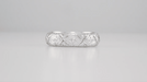 Art Deco Taconic Filigree Antique Diamond Platinum Wedding Band - Size 7