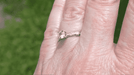 Art Deco Scrolls Solitaire Diamond Engagement Ring in Platinum