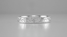 Art Deco Scrolls Engraved Wedding Band in Sterling Silver - 4mm Wide