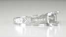 Art Deco X & O Kisses 1 Carat Princess Cut Diamond Engagement Ring Setting in White Gold