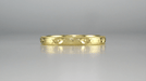 Art Deco Yellow Gold Carved Flowers and Bars Wedding Band