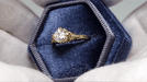 Art Deco Yellow Gold Floral Engraved Filigree 3/4 Carat Vintage Inspired Engagement Ring Mounting for a 6mm Round Stone