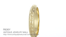 Art Deco Yellow Gold Millgrain Edged Hand Engraved Wheat Wedding Ring - 4mm Wide
