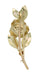 Vintage Tiffany Mid-Century Rose Pin Brooch in 14 Karat Yellow and Rose Gold
