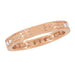 Art Deco Rose Gold Engraved Wheat Diamond Eternity Wedding Band