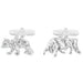 Bull and Bear Cufflinks in Sterling Silver