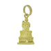 Wedding Cake Movable Charm in 14 Karat Gold With Couple on Top and Baby Carriage