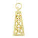 Oil Well Derrick Charm in 14 Karat Gold
