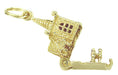 Movable Opening Church and Steeple with Little People Charm in 14 Karat Gold