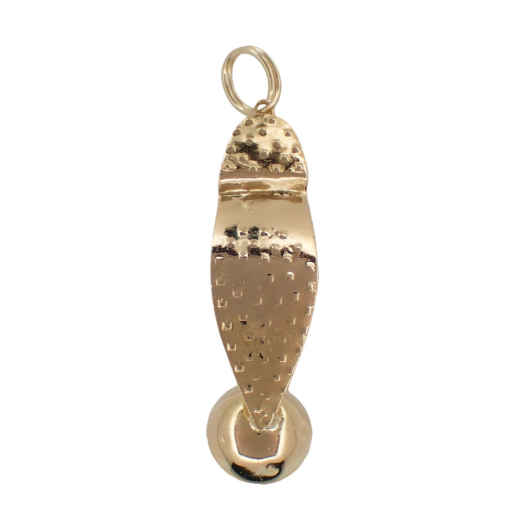 Vintage Magic Genie Clog Charm Pendant with Rubies in 18 Karat Yellow Gold - Item: C193 - Image: 4