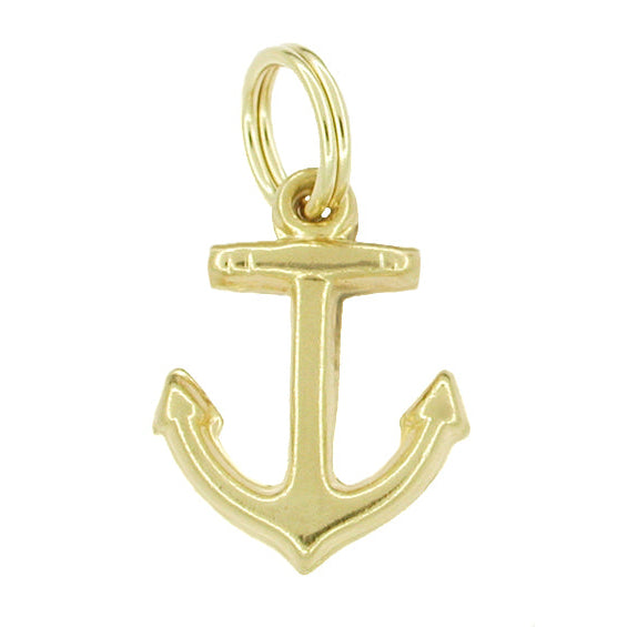 Little Anchor Charm in 10K Yellow Gold