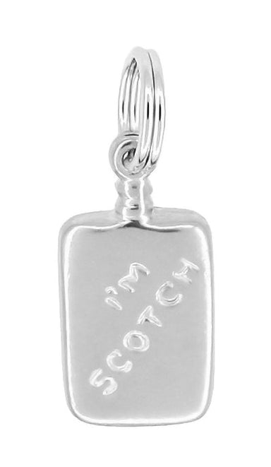 Scotch Flask Charm in 14 Karat Yellow or White Gold - "I'm Scotch" - alternate view