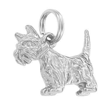 Scottish Terrier "Scottie" Dog Charm in 14 Karat Gold - Yellow, White or Rose - alternate view