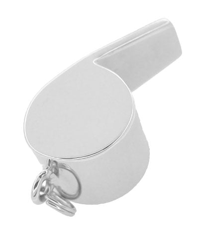 Small Working Whistle Charm Pendant in 14 Karat Gold - Item: C220 - Image: 4