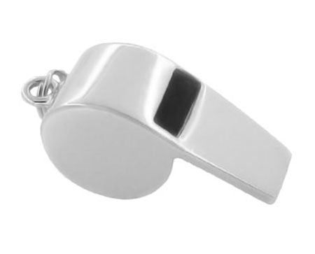 Small Working Whistle Charm Pendant in 14 Karat Gold - Item: C220 - Image: 2