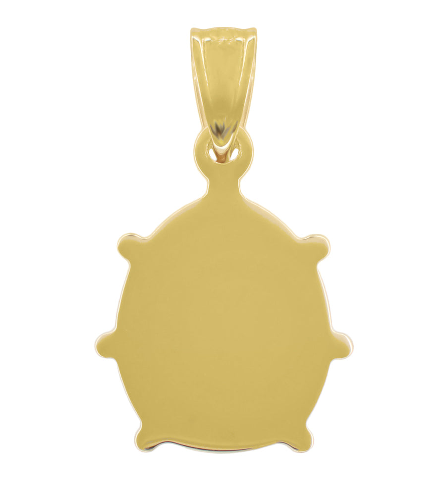 Small Enameled Ladybug Vintage Style Charm in 14 Karat Gold - Item: C324 - Image: 2