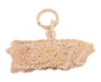 14K Rose Gold Puerto Rico Map Charm Pendant - C347R