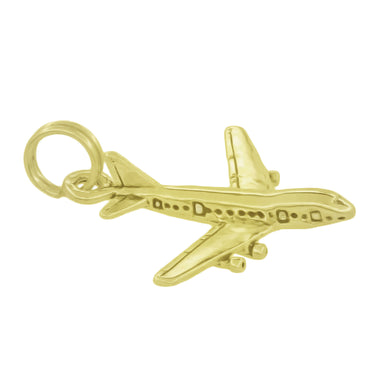 1960's 747 Jet Airplane Charm in 14 Karat Gold