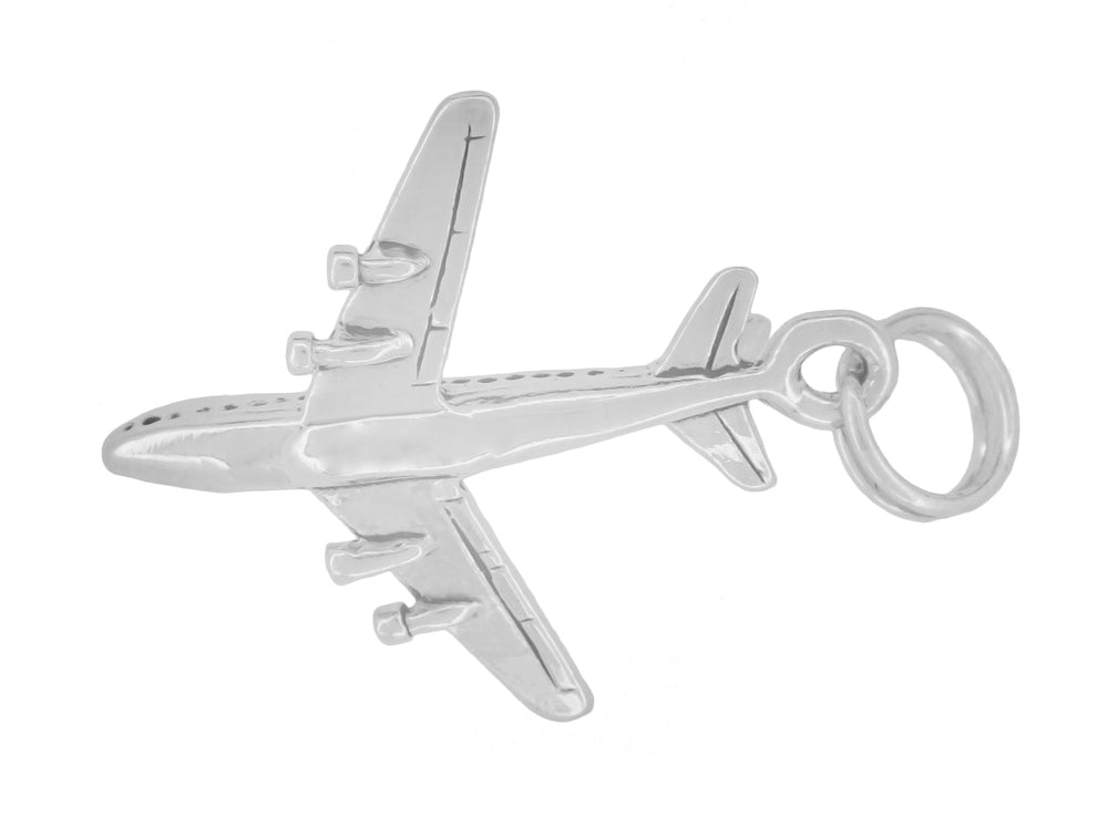 1960's 747 Jet Airplane Charm in 14 Karat Gold - Item: C348 - Image: 6