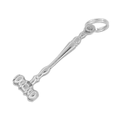 Judge's Gavel Charm in 14 Karat Yellow or White Gold - alternate view