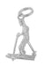 White Gold Alpine Ski Charm - C380W