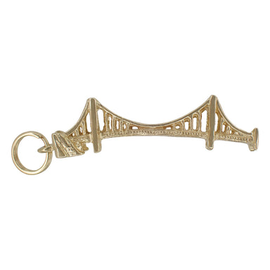 1970's Vintage Golden Gate Bridge Pendant Charm in 14 Karat Yellow Gold