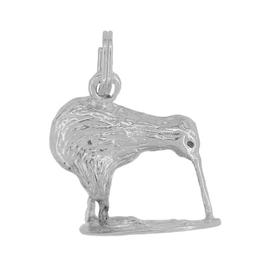Kiwi Bird Charm in 14 Karat Gold - 1960's Vintage Design in Yellow or White Gold - alternate view