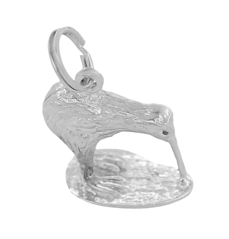 Kiwi Bird Charm in 14 Karat Gold - 1960's Vintage Design in Yellow or White Gold - Item: C443 - Image: 4