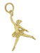 Graceful Arabesque Ballerina Charm in 14 Karat Gold