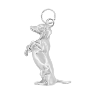Begging Dachshund Dog Pendant in 14 Karat Gold - alternate view