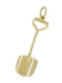 Old Shovel Charm with Diamond in 14 Karat Yellow Gold