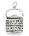 Mad Money Opening Purse Charm in 14 Karat White Gold - Movable Pendant