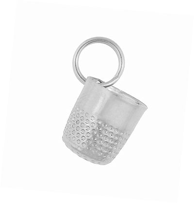 Little Vintage Thimble Charm in 14 Karat Yellow or White Gold - Item: C646 - Image: 2