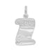 Diploma Charm Pendant White Gold