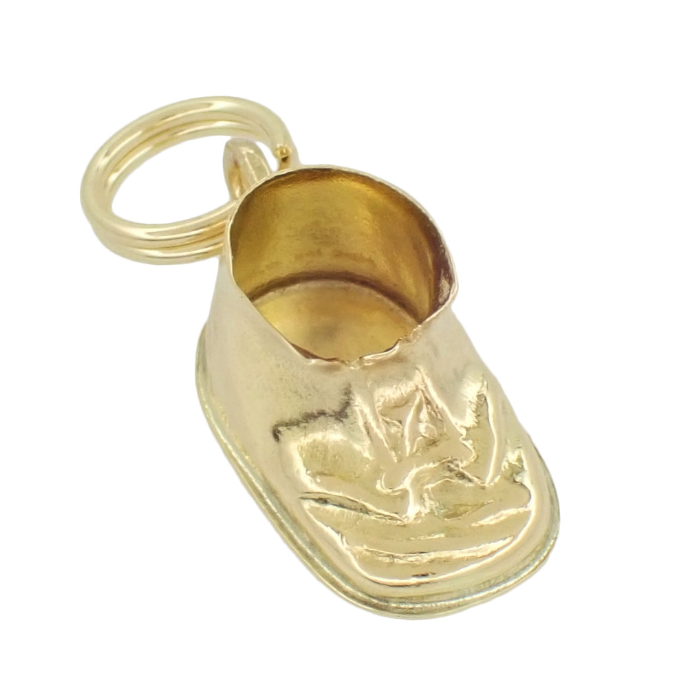 1950's Vintage Baby Shoe Charm in 14 Karat Gold - Item: C669 - Image: 2
