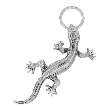 Gecko Lizard Charm in 14 Karat Gold - alternate view