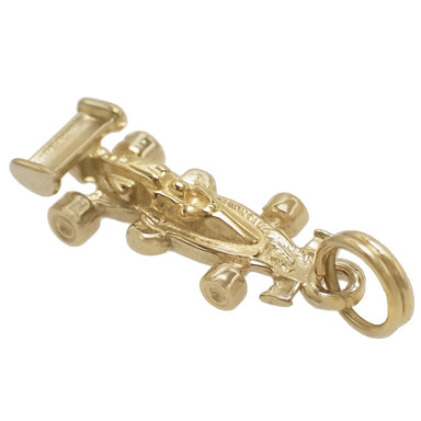 Race Car Charm Pendant in 14 Karat Yellow Gold
