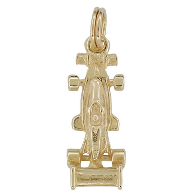 Race Car Charm Pendant in 14 Karat Yellow Gold - alternate view