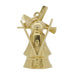 Vintage Dutch Windmill Charm with Movable Blades in 14 Karat Yellow Gold