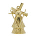 Vintage Dutch Windmill Charm with Movable Blades in 14 Karat Yellow Gold