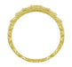 Side Carving of Antique Yellow Gold Art Deco Tiered Diamond Wedding Band DWR135Y