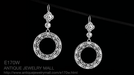Circle of Love Art Deco Sterling Silver Drop Dangle Filigree Earrings