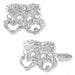 Comedy Tragedy Mask Cufflinks - Sterling Silver SCL143
