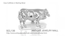 Cow Cufflinks in Sterling Silver