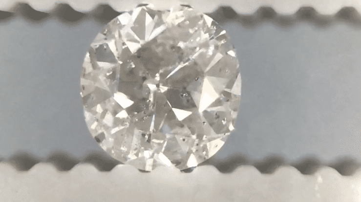 0.24 Carat Loose Cushion Cut Diamond H Color I2 Clarity - Natural "Salt and Pepper" Diamond - Item: D149 - Image: 3